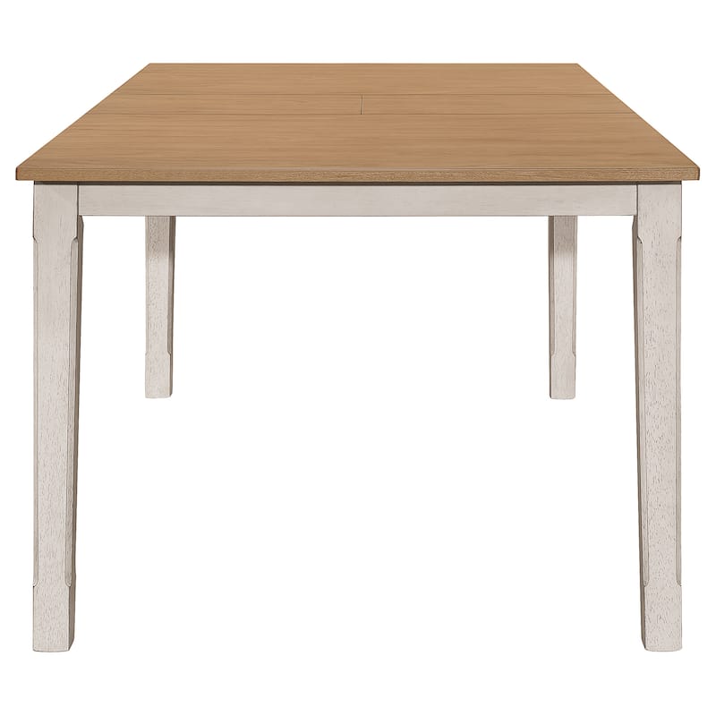 Kirby 71-inch Extension Leaf Dining Table Rustic Off White