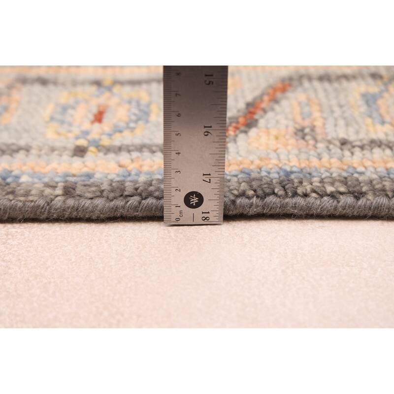 ECARPETGALLERY Hand-knotted Jules Serapi Dark Grey Wool Rug - 2'7 x 9'10