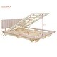 preview thumbnail 14 of 58, Velvet Platform Bed with LED Lighting and Storage, Queen Size