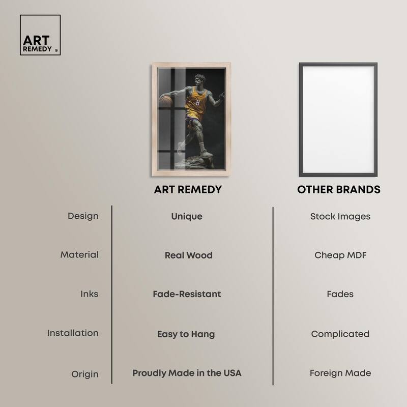 Basketball Yellow Uniform Shadowbox by Art Remedy