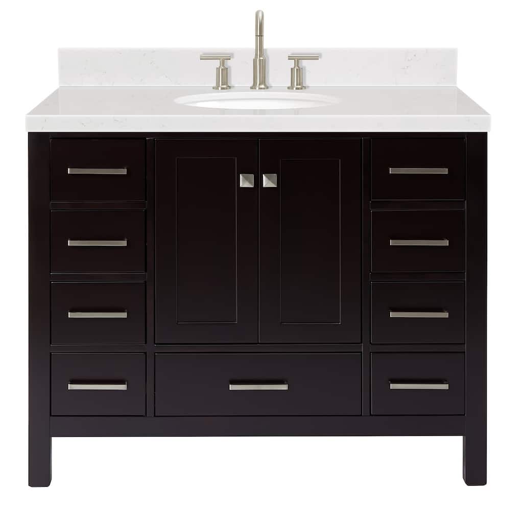 Ariel A042SCQOVO Cambridge 43" Free Standing Single Basin Vanity Set