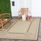 preview thumbnail 70 of 99, SAFAVIEH Courtyard Abaco Floral Border Indoor/ Outdoor Area Rug 6'7" x 9'6" - Natural/Chocolate