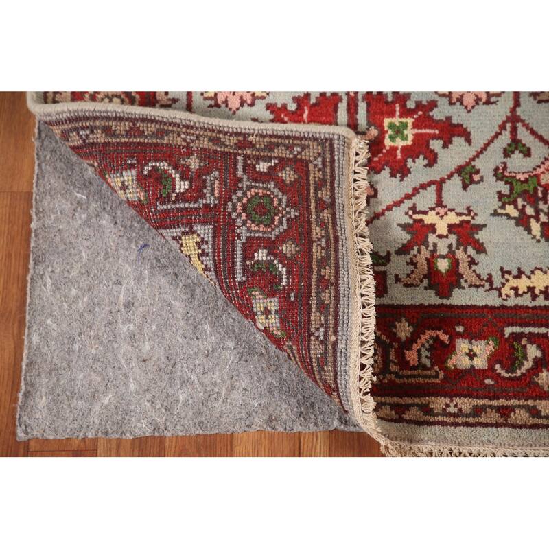 Light Blue Oushak Accent Rug Hand-Knotted Transitional Wool Carpet - 2'10"x 5'0"