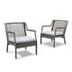 preview thumbnail 2 of 5, Calvin 25.25" Chair Set of Two Gray by Real Flame
