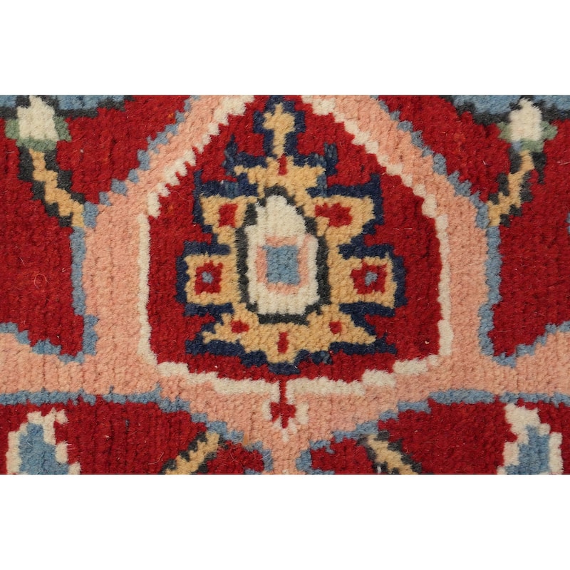 Hand Knotted Oriental 100% Wool Carpet Traditional Medallion Beige & Ivories Heriz (serapi) Area Rug - 9' 10'' X 7' 11''