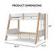 preview thumbnail 5 of 7, Furniture of America Zylen White Solid Wood Twin over Full Bunk Bed