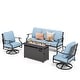 preview thumbnail 56 of 119, MAISON ARTS Outdoor Sofa Set 4/6-Piece Patio Conversation Set with 45'' Gas Fire Pit Table