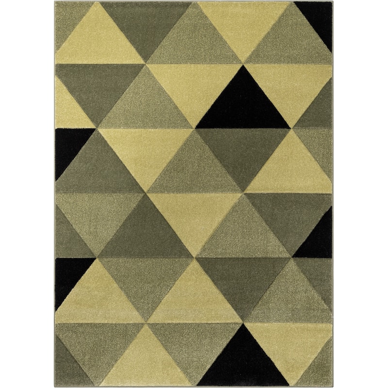 Well Woven Ruby Rita Scandinavian Geometric Triangle High Low Area Rug