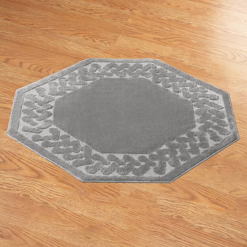 Herringbone Trim Skid-Resistant Backing Accent Rugs