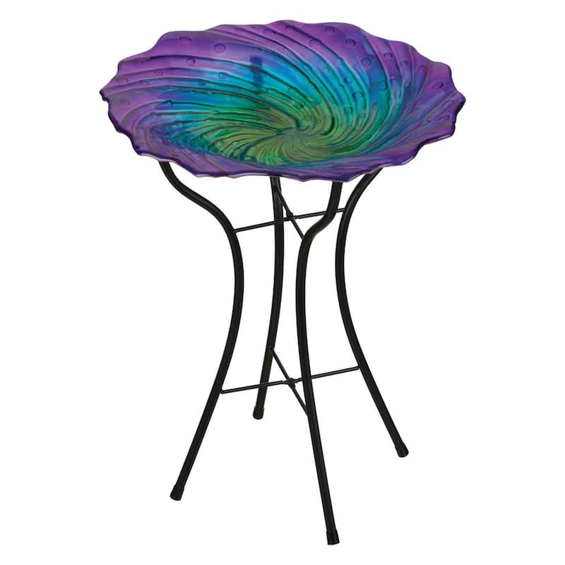18 Birdbath with Stand - Ripple