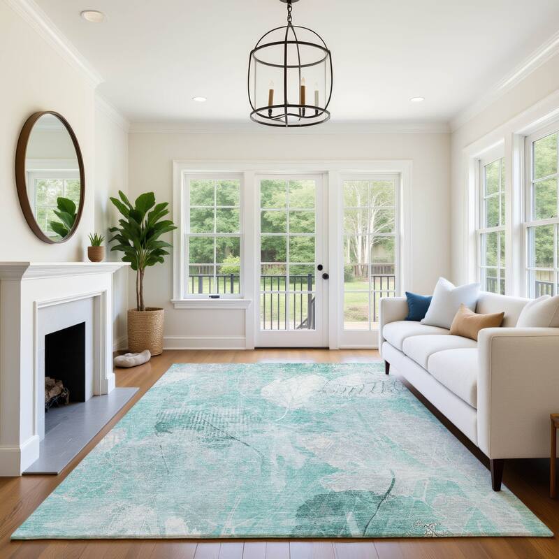 Premium Washable Super Soft Floral Imprints Mayfield Rug