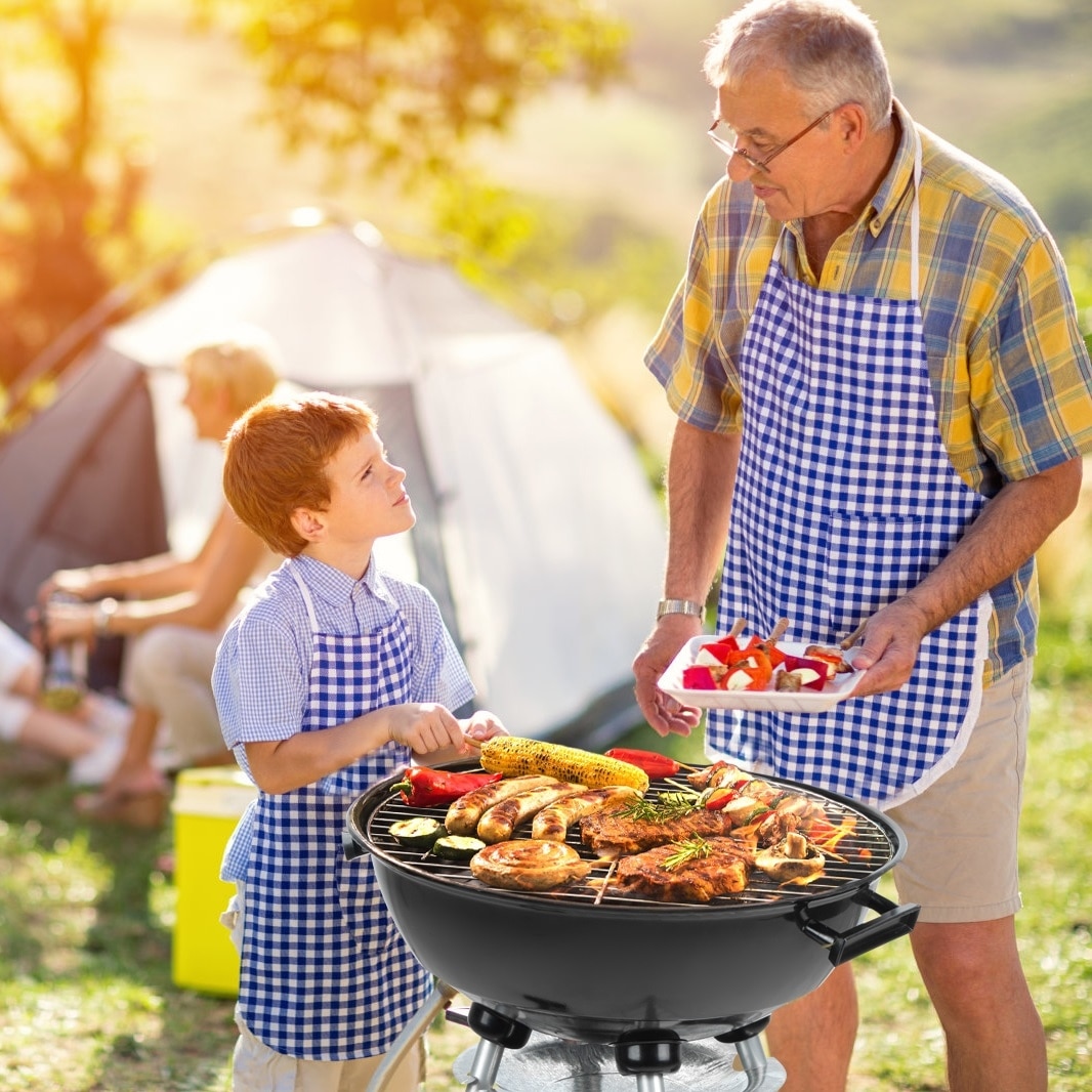 Ainfox Charcoal Grills 18.5undefined Portable BBQ Kettle Grill