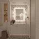 preview thumbnail 52 of 161, Large LED Bathroom mirror Tempered Glass Dimmable Anti-Fog Vanity Mirror