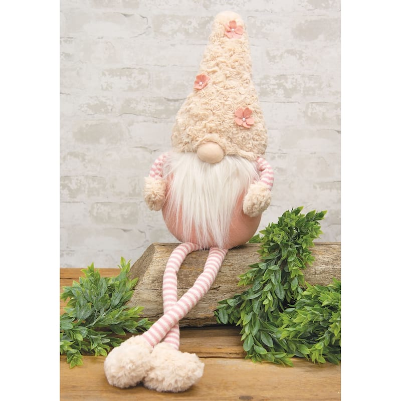 Flower Hat Dangle Leg Spring Gnome