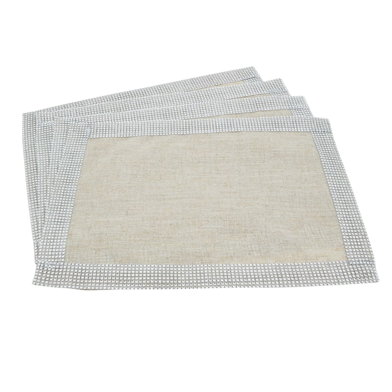 Jeweled Border Design Placemat - set of 4 pcs