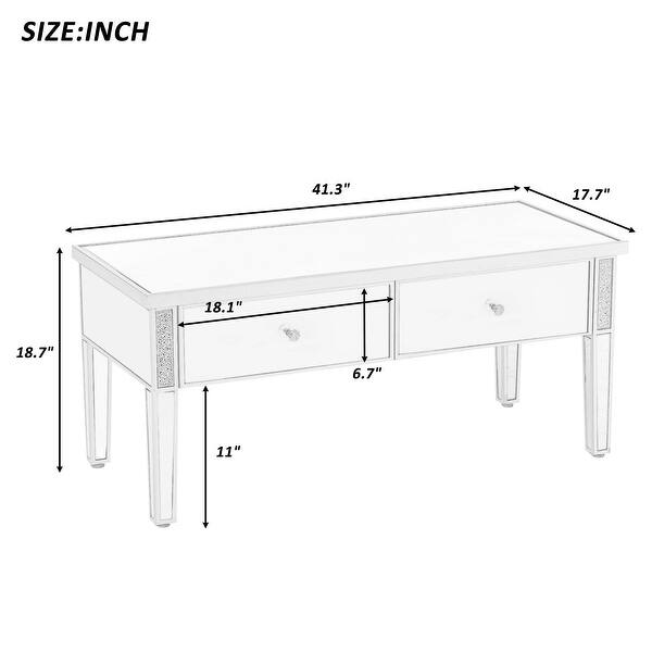 Coffee Table Modern Cocktail Tables w/ Adjustable Height Legs Bed