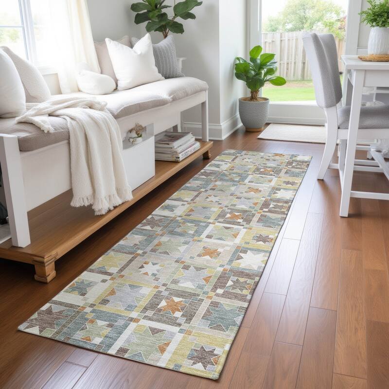 Machine Washable Indoor/ Outdoor Global Goddard Chantille Rug