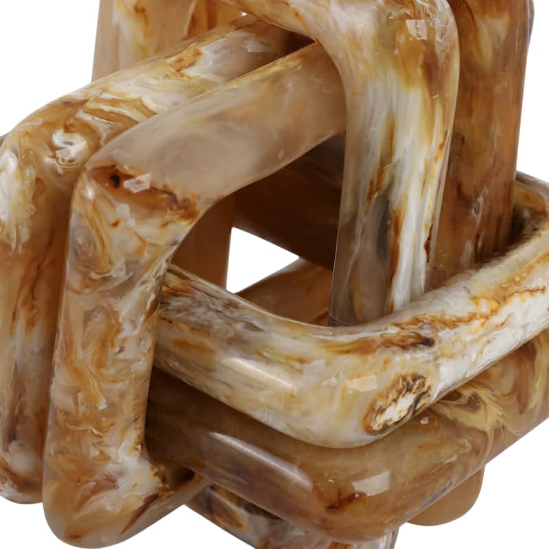 Modern Resin Decorative Object Knot Sleek and Stylish Accent Piece - 6" x 6" x 6"