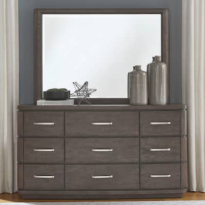 Liberty Furniture Cascade Falls Oak Wood Dresser, Optional Mirror
