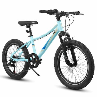 20-Inch Children's Bicycle - Shock Absorbing Front Fork, 7-Speed, V-Brakes, Mountain Tire
