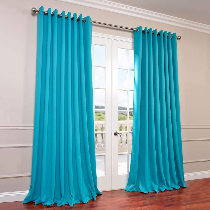 Exclusive Fabrics Extra Wide Room Darkening Grommet 96-inch Curtain (1 Panel)