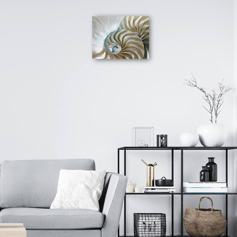 Golden Nautilus By Studio Arts Canvas Art Print