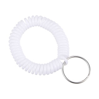 Plastic Coil Wrist Band Key Ring Stretchable Spring Bracelet Key Chain  Keyring Holder