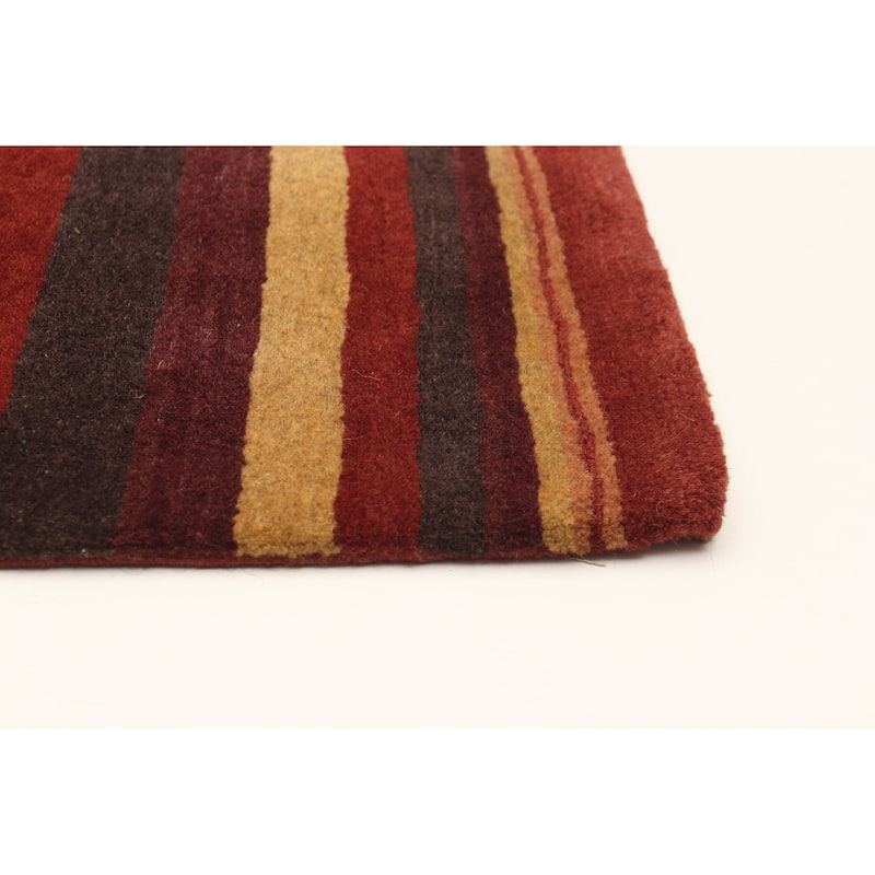 ECARPETGALLERY Hand-knotted Opulence Red Wool Rug - 3'3 x 6'7