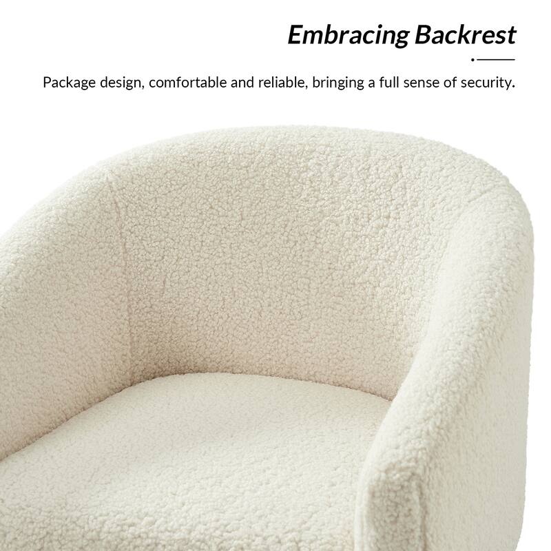 Sheila Modern 31"W Boucle Armchair with Solid Wood Legs by HULALA HOME