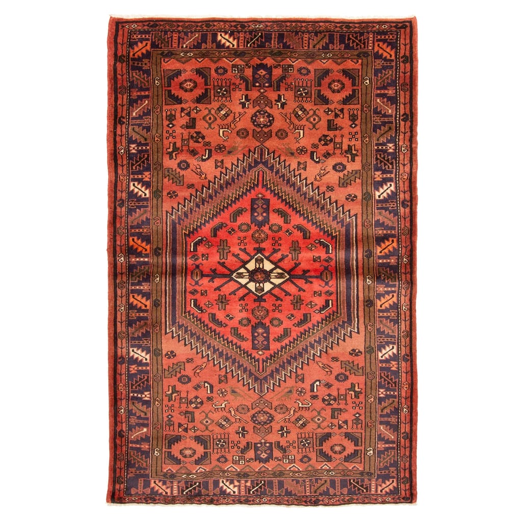 ECARPETGALLERY Hand-knotted Andelz Copper Wool Rug - 4'3 x 6'11