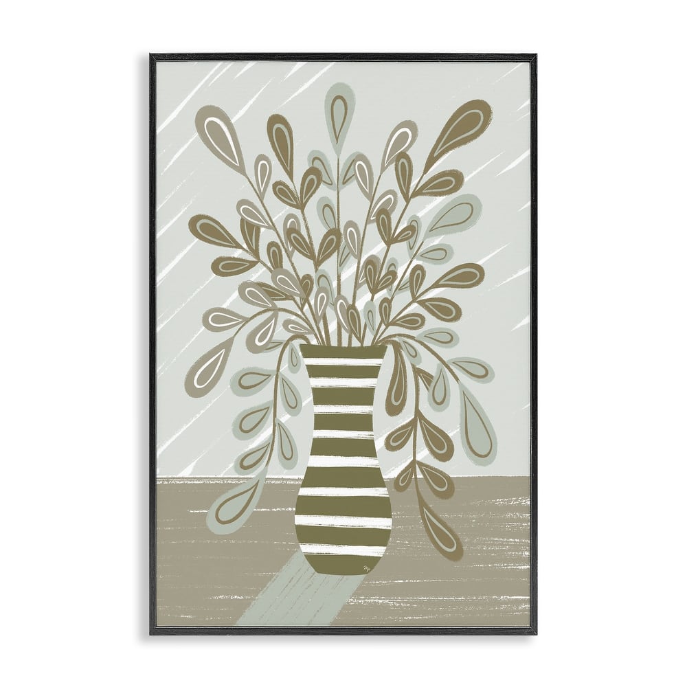 Stupell Muted Minimal Foliage Bouquet Framed Giclee Art Design By Martina Pavlova