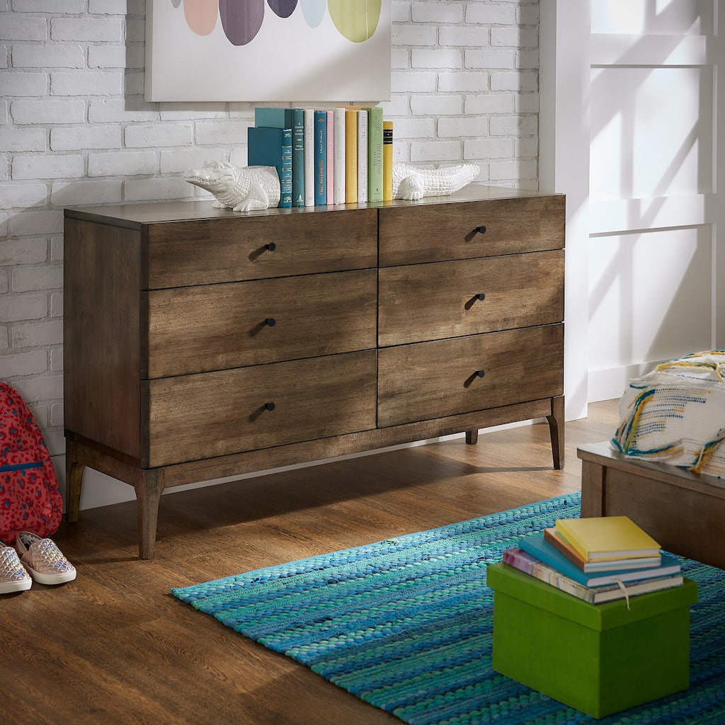 Ozan Walnut Finish 6-drawer Dresser by iNSPIRE Q Modern