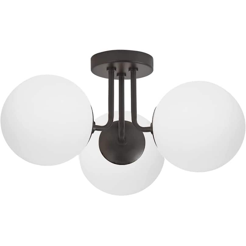 3 light black ceiling light fixture vintage close to ceiling light with frosted glass shade