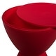 preview thumbnail 49 of 143, Boyd Round Side Table with Ribbed Design Base - Accent Hourglass End Table with Removable Lid for Living Room & Bedroom
