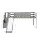 preview thumbnail 3 of 16, Twin Size Loft Bed With Staircase,Storage,Slide,Full-length Guardrails