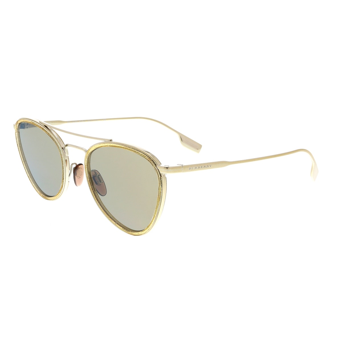 Gold Sparkle Aviator Sunglasses 