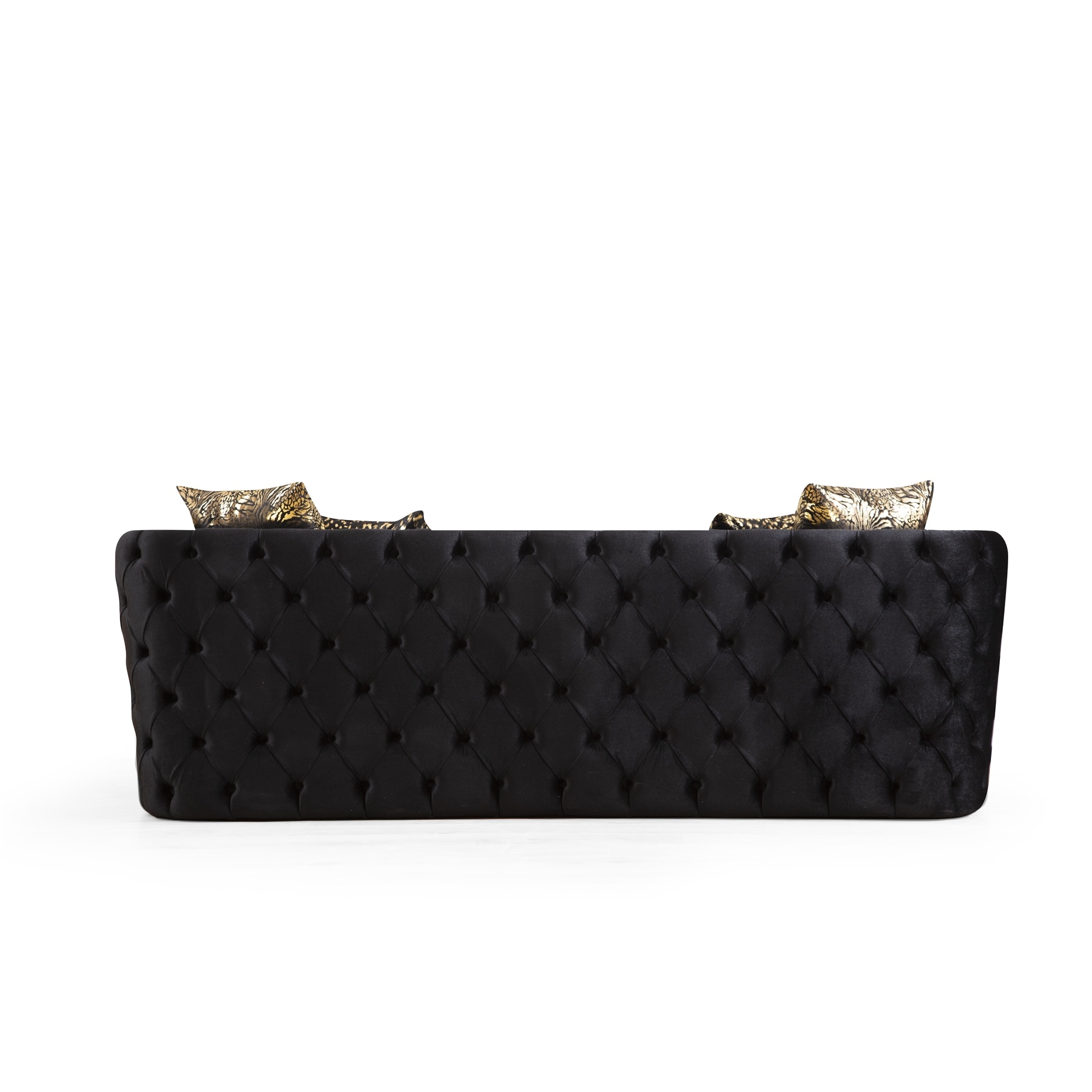 Velvet Sofa in Black - On Sale - Bed Bath & Beyond - 36930546