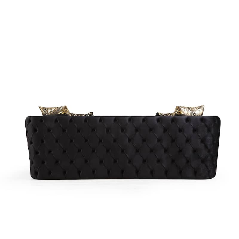 Velvet Sofa in Black