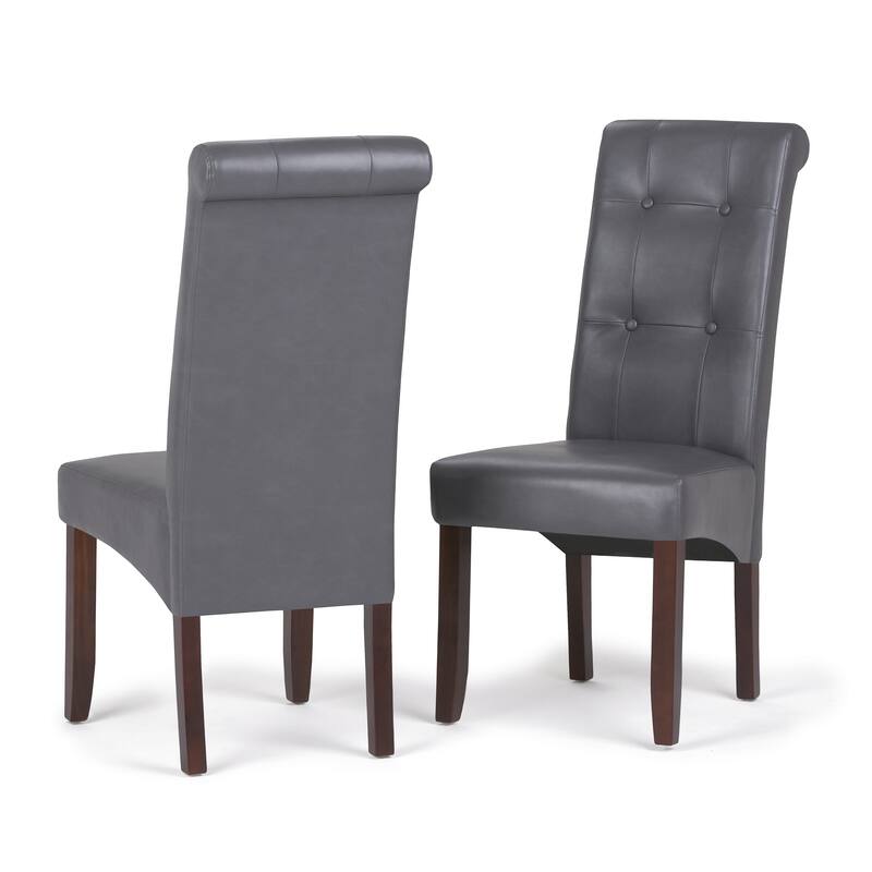 WYNDENHALL Essex Deluxe Tufted Parson Chair (Set of 2) - 18.9"w x 19.3"d x 42.1"h