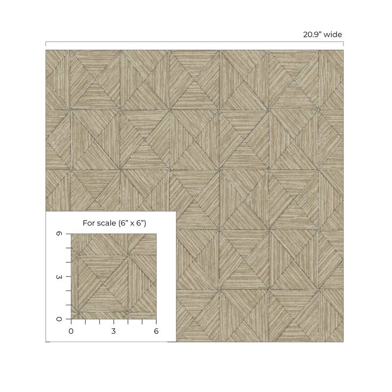 Seabrook Designs Lunoria Geometric Non-Woven Unpasted Wallpaper