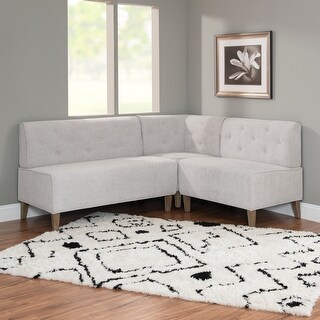 Allard Grey Modern Farmhouse Nook Bench
