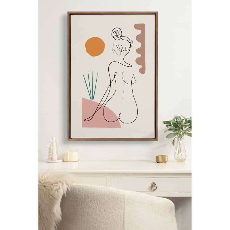 Kate and Laurel Sylvie Sunset Framed Canvas by Rachel Lee