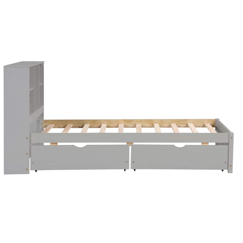 Modern Twin Size Bed Frame With Built-in USB Port