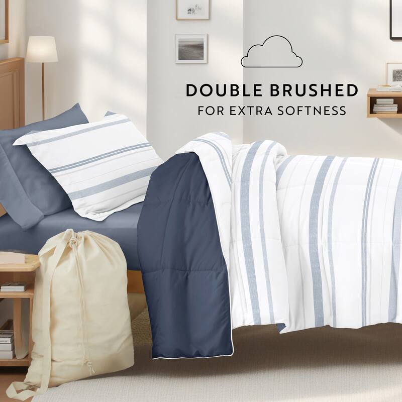 8pc Twin XL Pattern Dorm Bedding Bundle