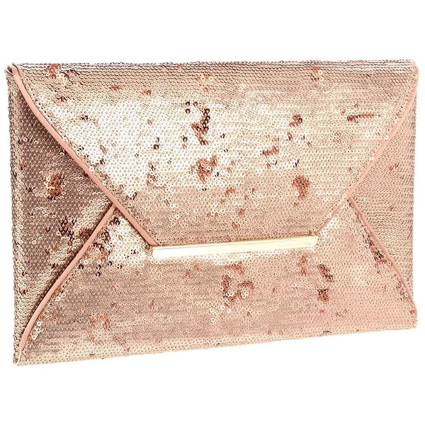 BCBG Harlow Metallic Womens Max Evening Azria Sequined Medium Clutch kwPTOZulXi