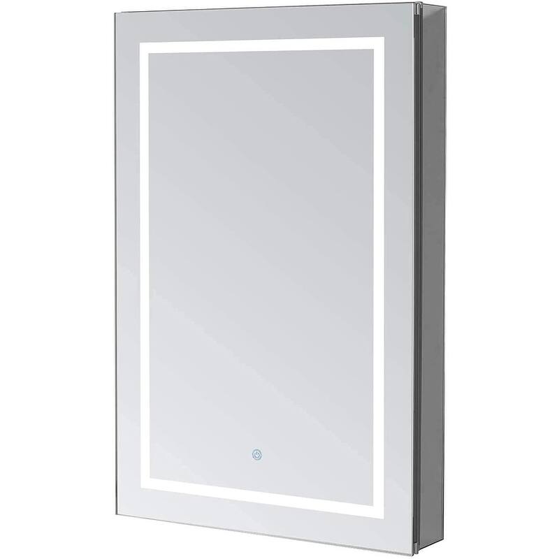 Aquadom Royale Plus, 24"x36"x5" Right Hinge,Bathroom Led Lighted Medicine Cabinet, Defogger, Integrated LED 3X Magnifying Mirror - 24"x36"x5"Right/Hinge