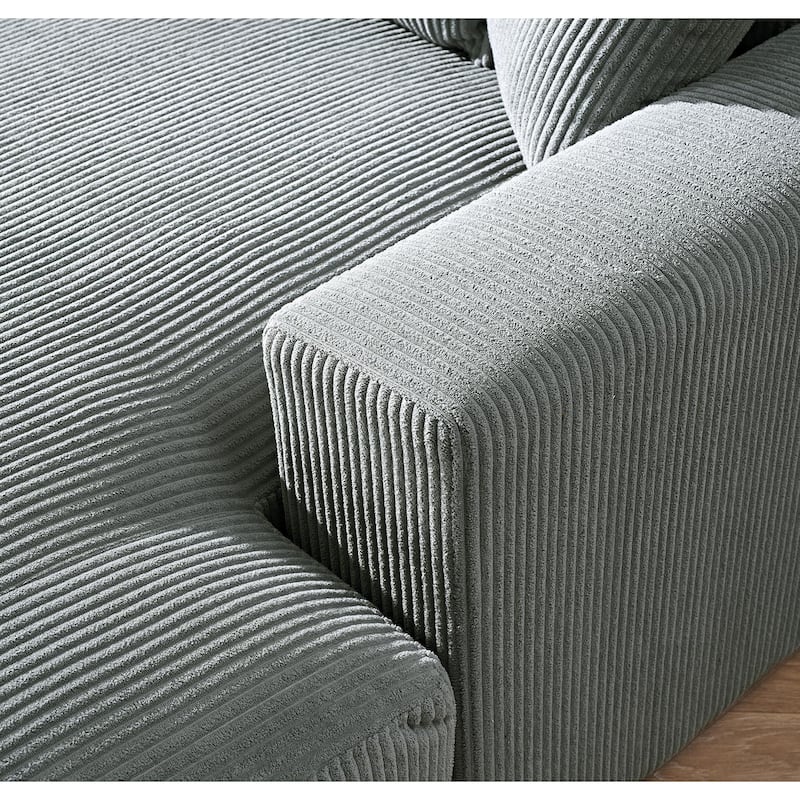 Corduroy Upholstered Chaise Lounge Living Room Chair