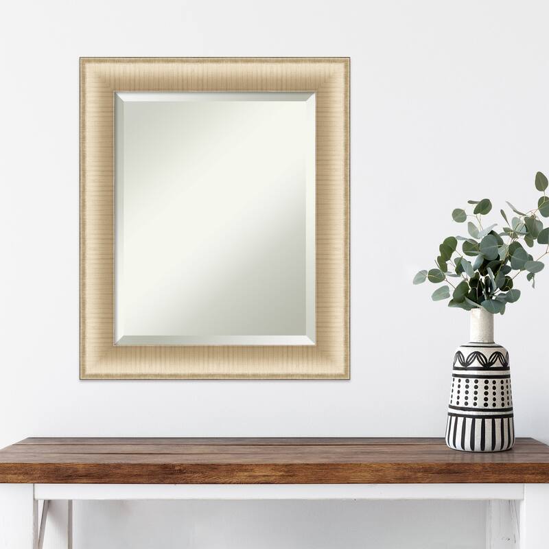 Beveled Wall Mirror - Elegant Brushed Bronze Frame