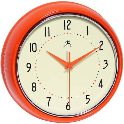 Round Retro Kitchen Wall Clock by Infinity Instruments-Tuquoise