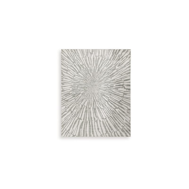 Signature Design by Ashley Verland Gray/White Washable Area Rug